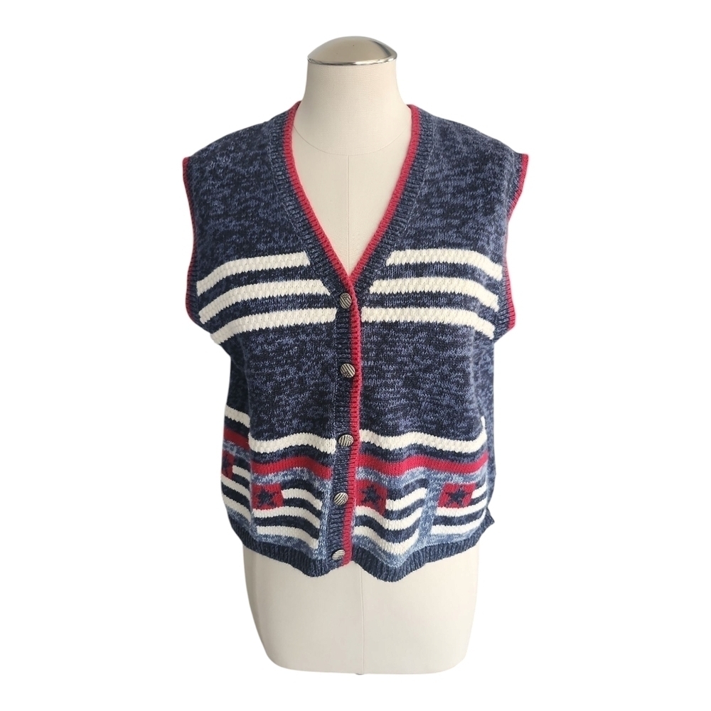 Christopher & Banks Hand-Embroidered Knit Vest – Size L - Picture 2 of 10